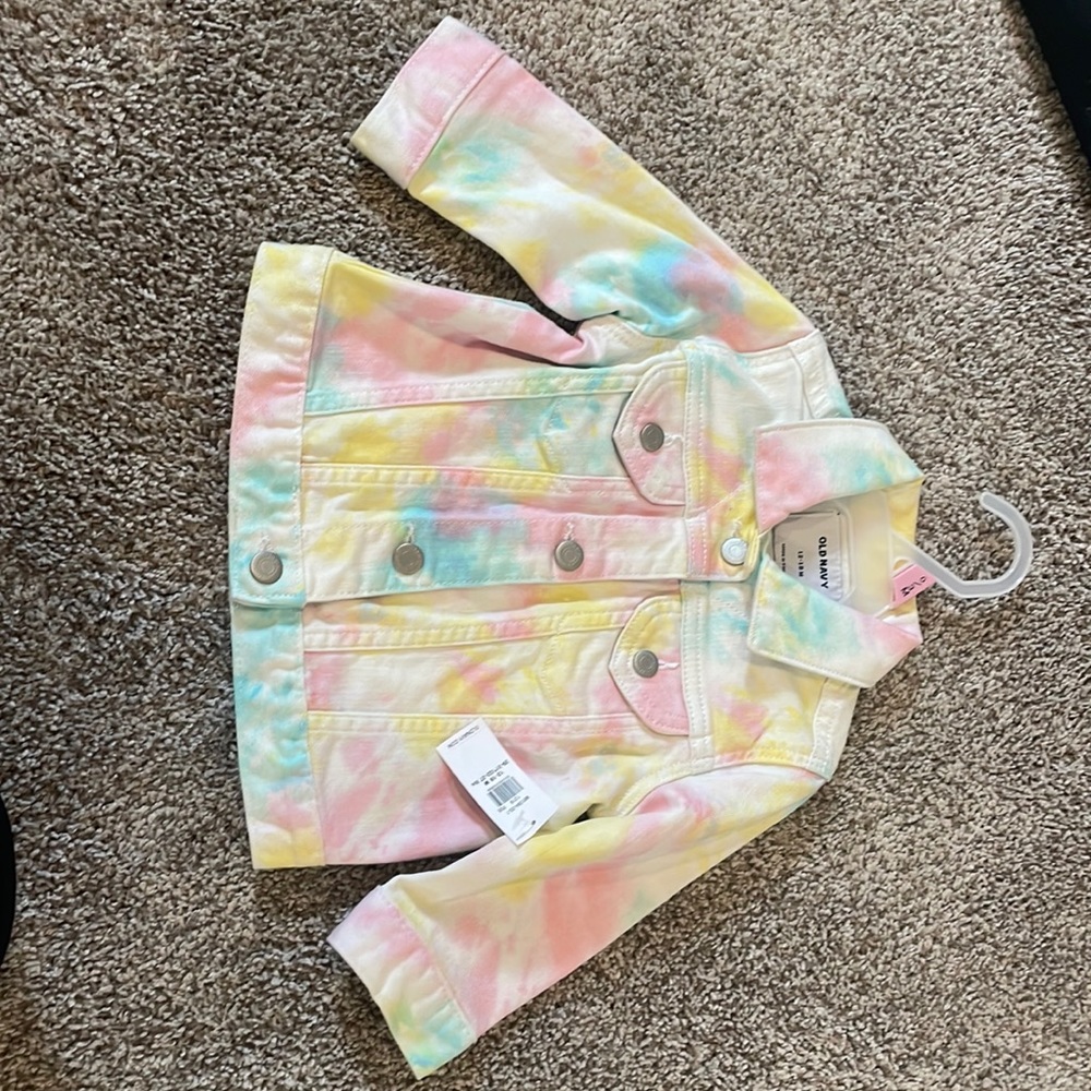 12-18 month tie die jean jacket